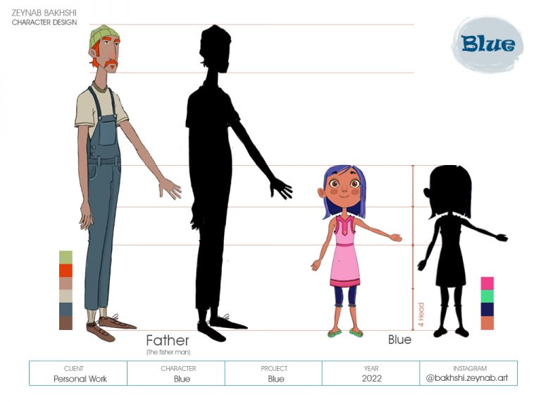 Blue-character design